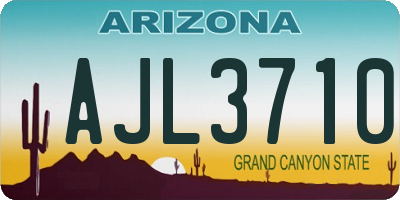 AZ license plate AJL3710