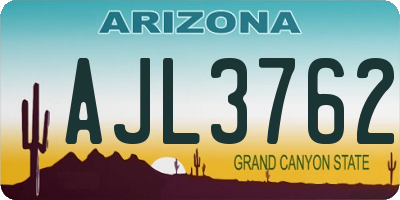 AZ license plate AJL3762