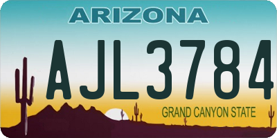 AZ license plate AJL3784