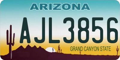 AZ license plate AJL3856