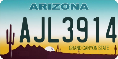 AZ license plate AJL3914
