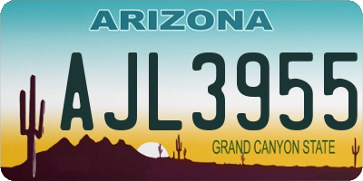 AZ license plate AJL3955