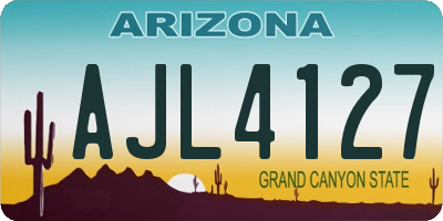 AZ license plate AJL4127