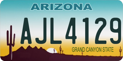 AZ license plate AJL4129