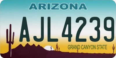 AZ license plate AJL4239