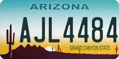 AZ license plate AJL4484