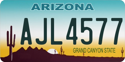 AZ license plate AJL4577