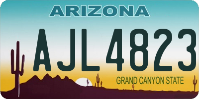 AZ license plate AJL4823