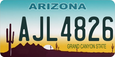 AZ license plate AJL4826