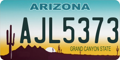 AZ license plate AJL5373