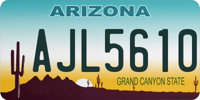 AZ license plate AJL5610