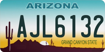 AZ license plate AJL6132