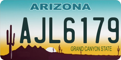 AZ license plate AJL6179