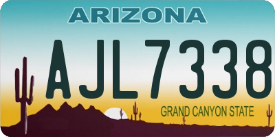 AZ license plate AJL7338