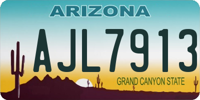 AZ license plate AJL7913