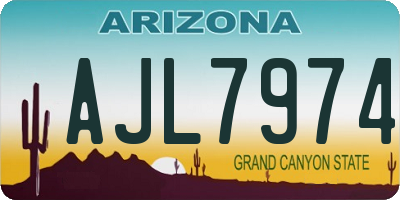 AZ license plate AJL7974