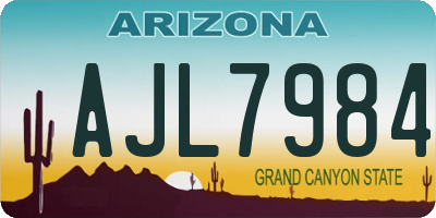 AZ license plate AJL7984