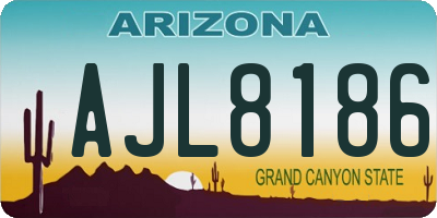 AZ license plate AJL8186