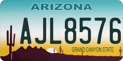 AZ license plate AJL8576