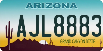AZ license plate AJL8883