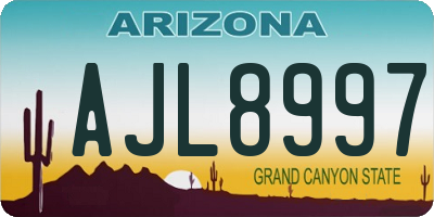AZ license plate AJL8997
