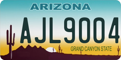 AZ license plate AJL9004