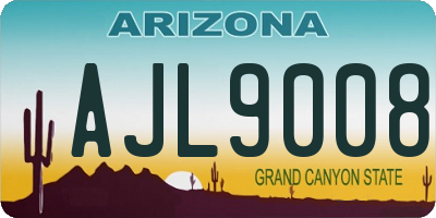 AZ license plate AJL9008