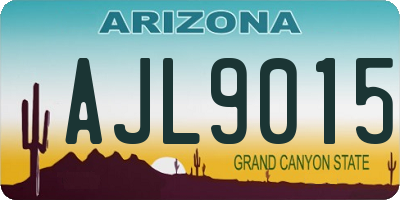 AZ license plate AJL9015