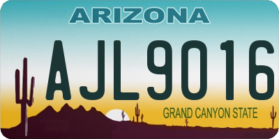 AZ license plate AJL9016