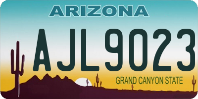 AZ license plate AJL9023