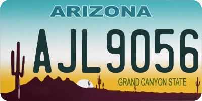 AZ license plate AJL9056