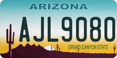 AZ license plate AJL9080