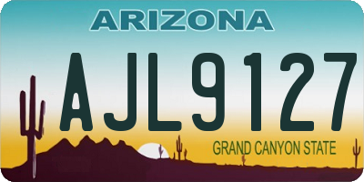 AZ license plate AJL9127