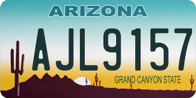 AZ license plate AJL9157