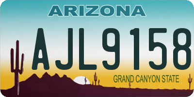 AZ license plate AJL9158
