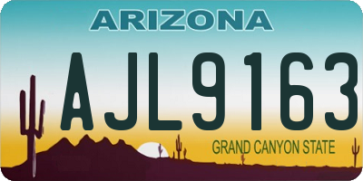 AZ license plate AJL9163
