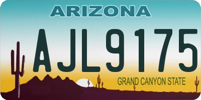 AZ license plate AJL9175
