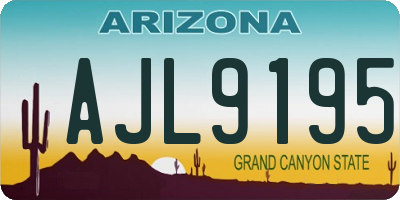 AZ license plate AJL9195