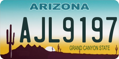 AZ license plate AJL9197