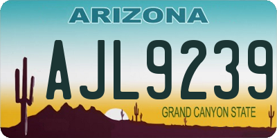 AZ license plate AJL9239