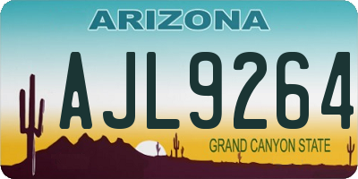 AZ license plate AJL9264