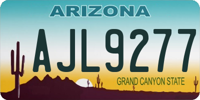 AZ license plate AJL9277