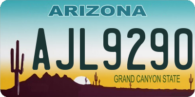 AZ license plate AJL9290