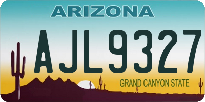 AZ license plate AJL9327