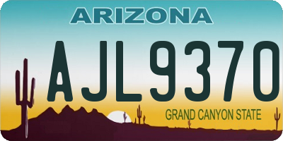 AZ license plate AJL9370