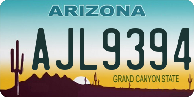 AZ license plate AJL9394