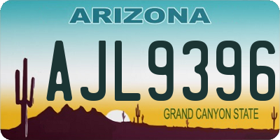 AZ license plate AJL9396
