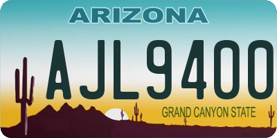 AZ license plate AJL9400