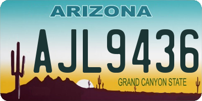 AZ license plate AJL9436