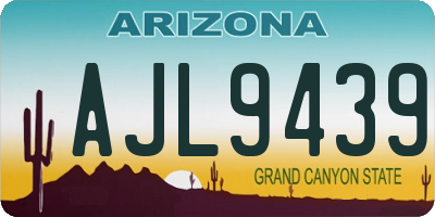 AZ license plate AJL9439